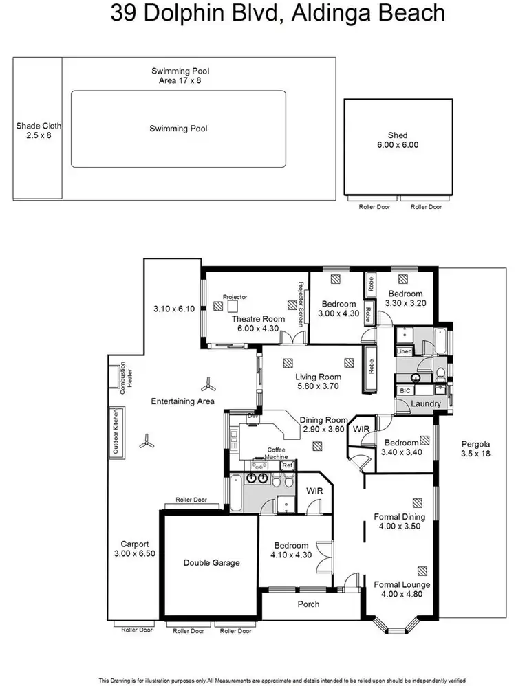 Floorplan of Homely house listing, 39 Dolphin Boulevard, Aldinga Beach SA 5173
