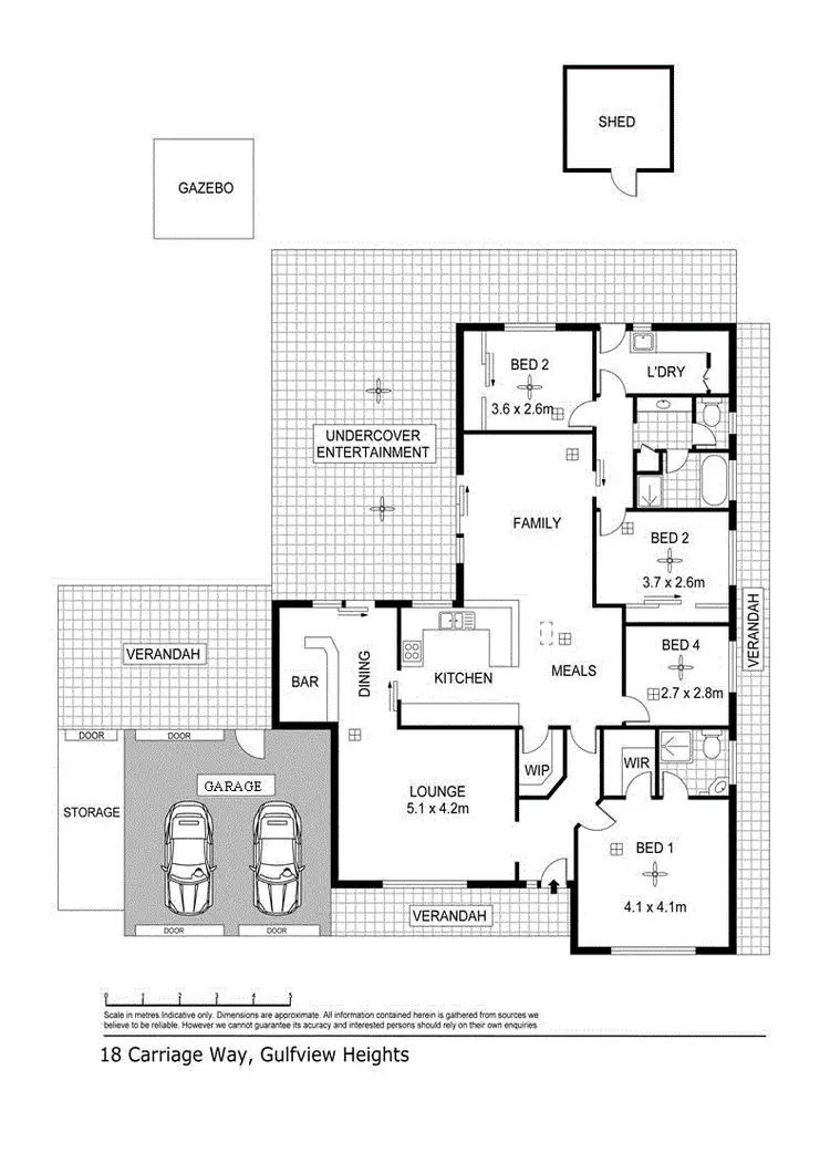 Floorplan of Homely house listing, 18 Carriage Way, Gulfview Heights SA 5096
