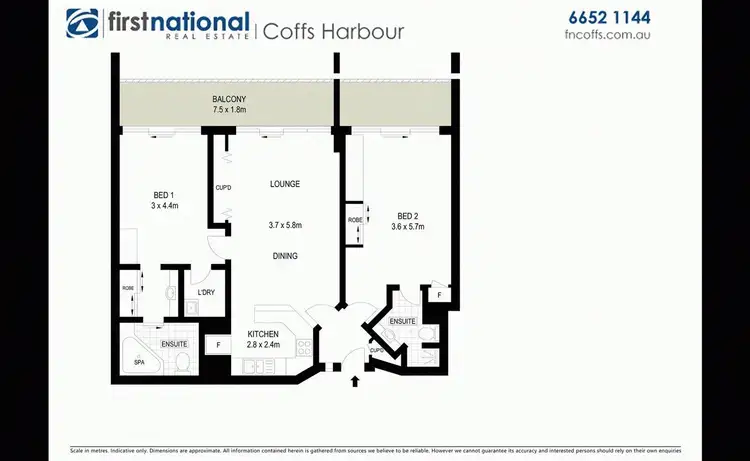 Floorplan of Homely apartment listing, 1213-1214 Pacific Ba Resort Drive, Coffs Harbour NSW 2450