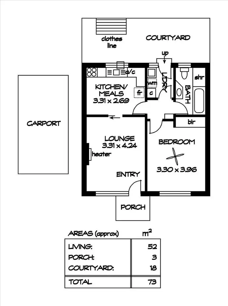 Floorplan of Homely unit listing, 4/6 Fuller Street, Walkerville SA 5081