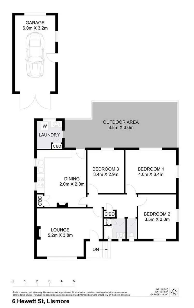 Floorplan of Homely house listing, 6 Hewett Street, Lismore NSW 2480