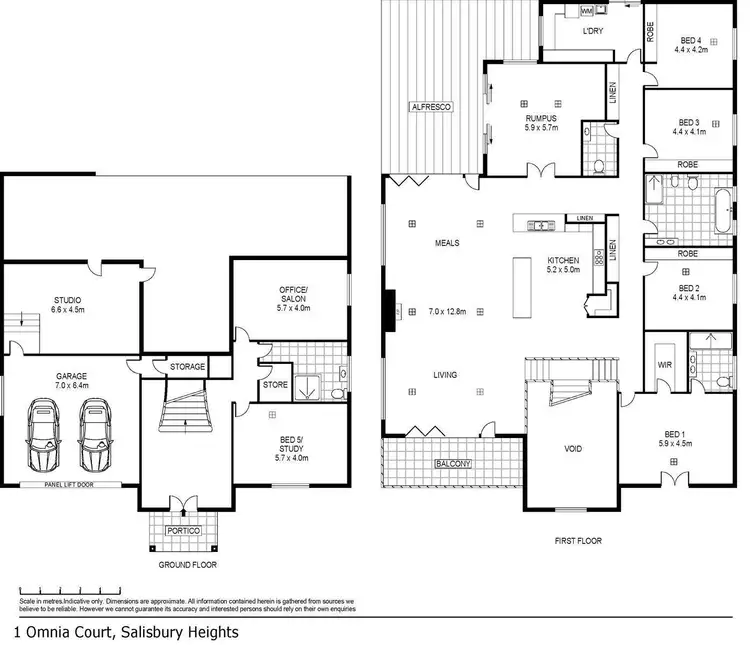 Floorplan of Homely house listing, 1 Omnia Court, Salisbury Heights SA 5109
