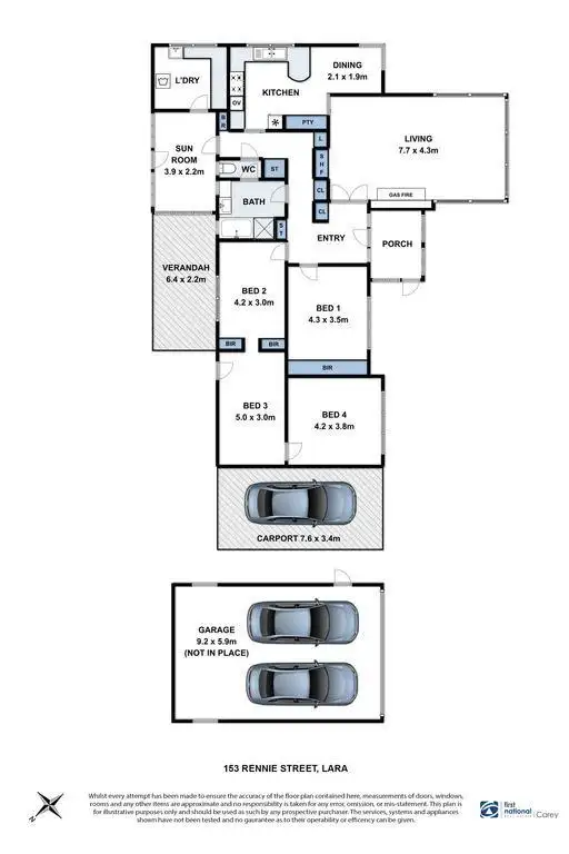 Floorplan of Homely house listing, 153 Rennie Street Lara, Lara VIC 3212
