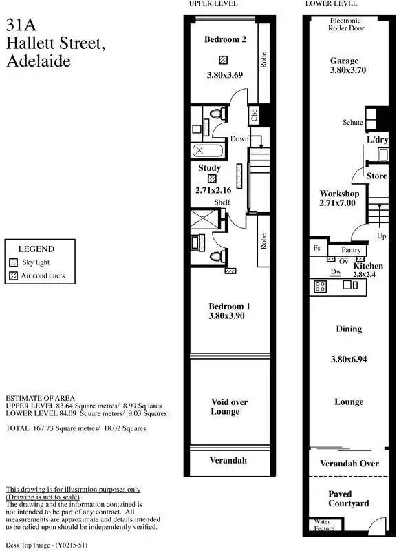 Floorplan of Homely townhouse listing, 31A Hallett Street, Adelaide SA 5000