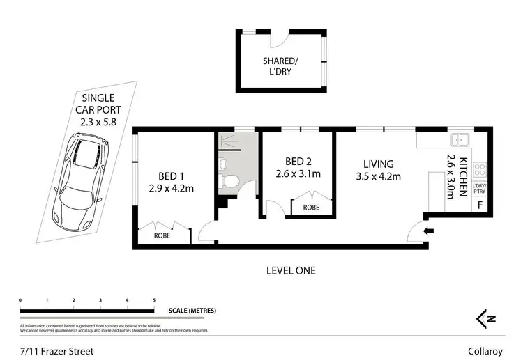 Floorplan of Homely unit listing, 7/11 Frazer Street, Collaroy NSW 2097