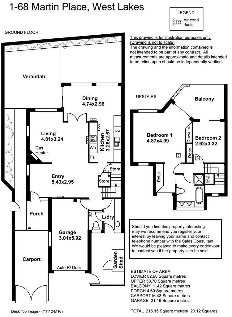 Floorplan of Homely house listing, 1/68 Martin Court, West Lakes SA 5021