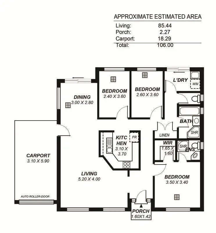 Floorplan of Homely house listing, 1/2 Bovey Street, Hampstead Gardens SA 5086
