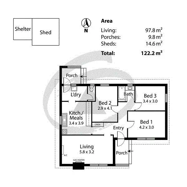 Floorplan of Homely house listing, 1/18 Allargue Street, Nairne SA 5252