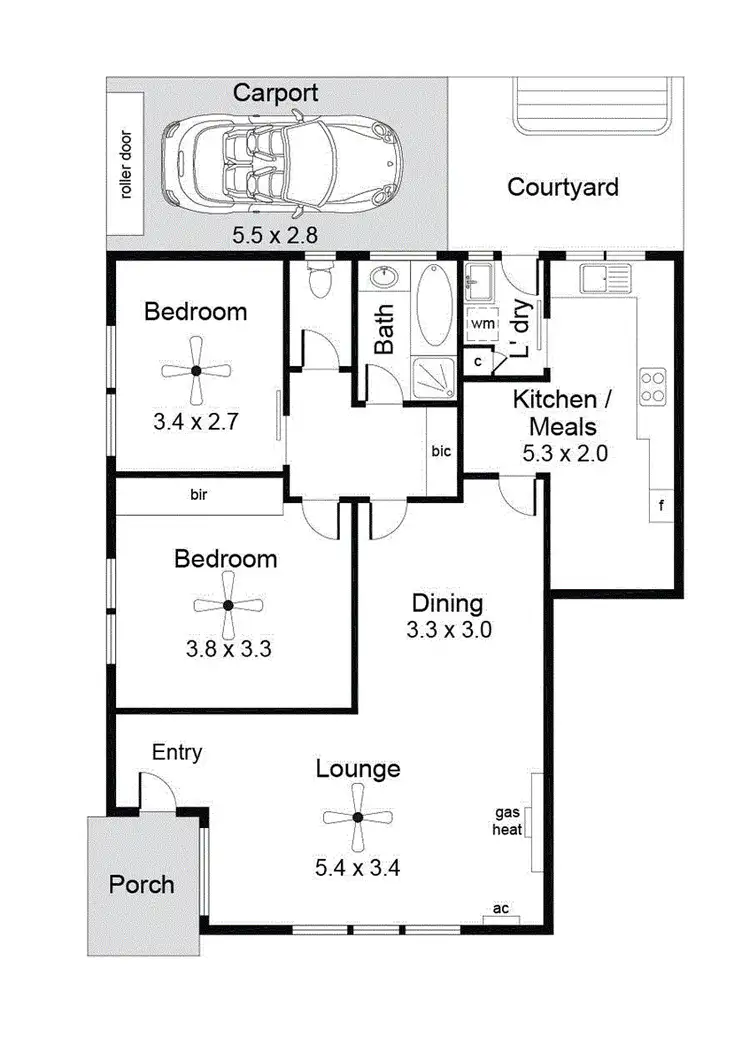 Floorplan of Homely unit listing, 1/20 Dunbar Terrace, Glenelg East SA 5045