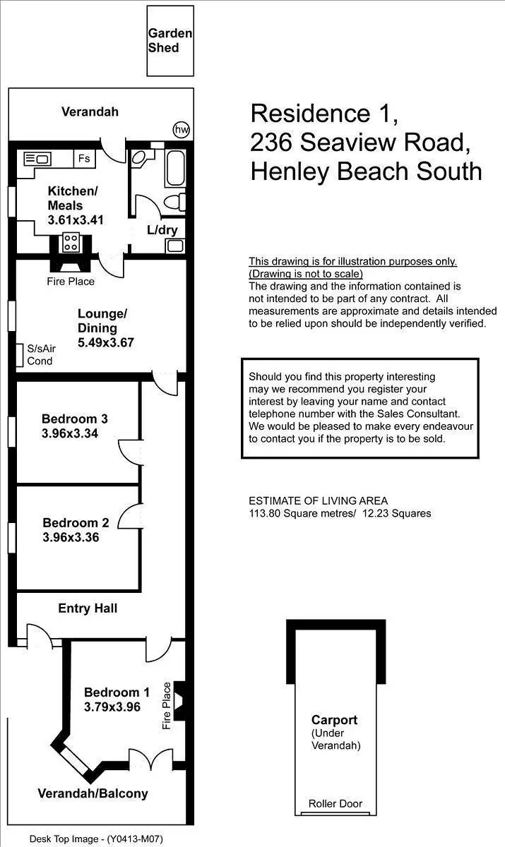 Floorplan of Homely house listing, 1/236 Seaview Road, Henley Beach South SA 5022