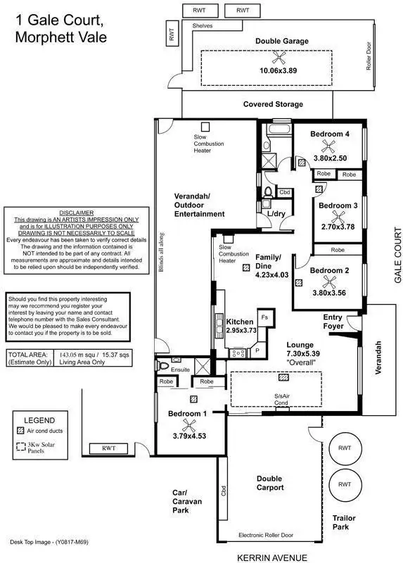 Floorplan of Homely house listing, 1 Gale Court, Morphett Vale SA 5162