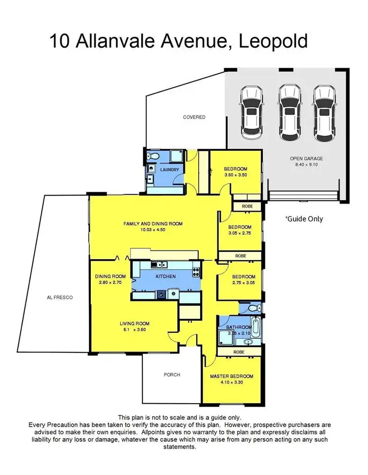 Floorplan of Homely house listing, 10 Allanvale Avenue, Leopold VIC 3224