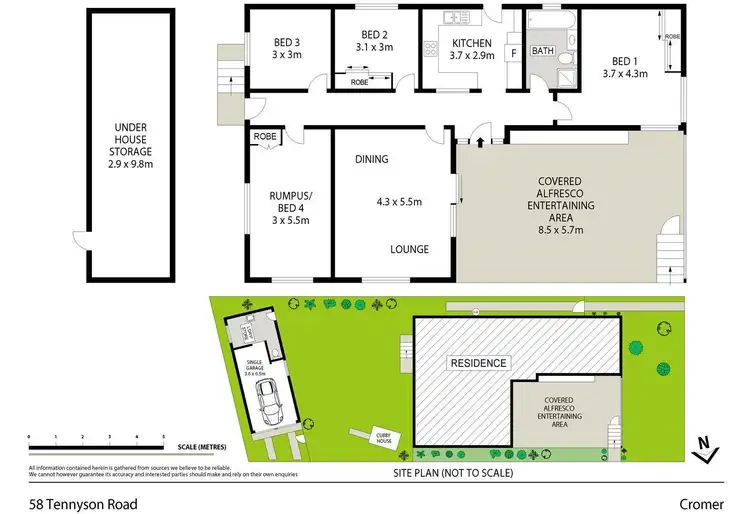 Floorplan of Homely house listing, 58 Tennyson Road, Cromer NSW 2099