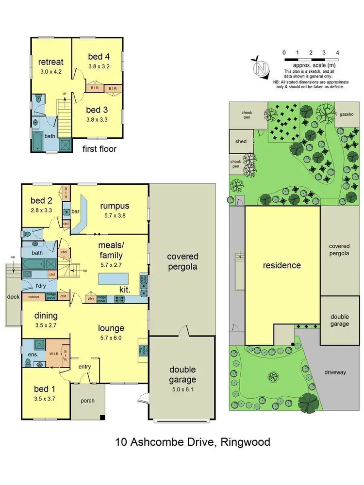 Floorplan of Homely house listing, 10 Ashcombe Drive, Ringwood VIC 3134