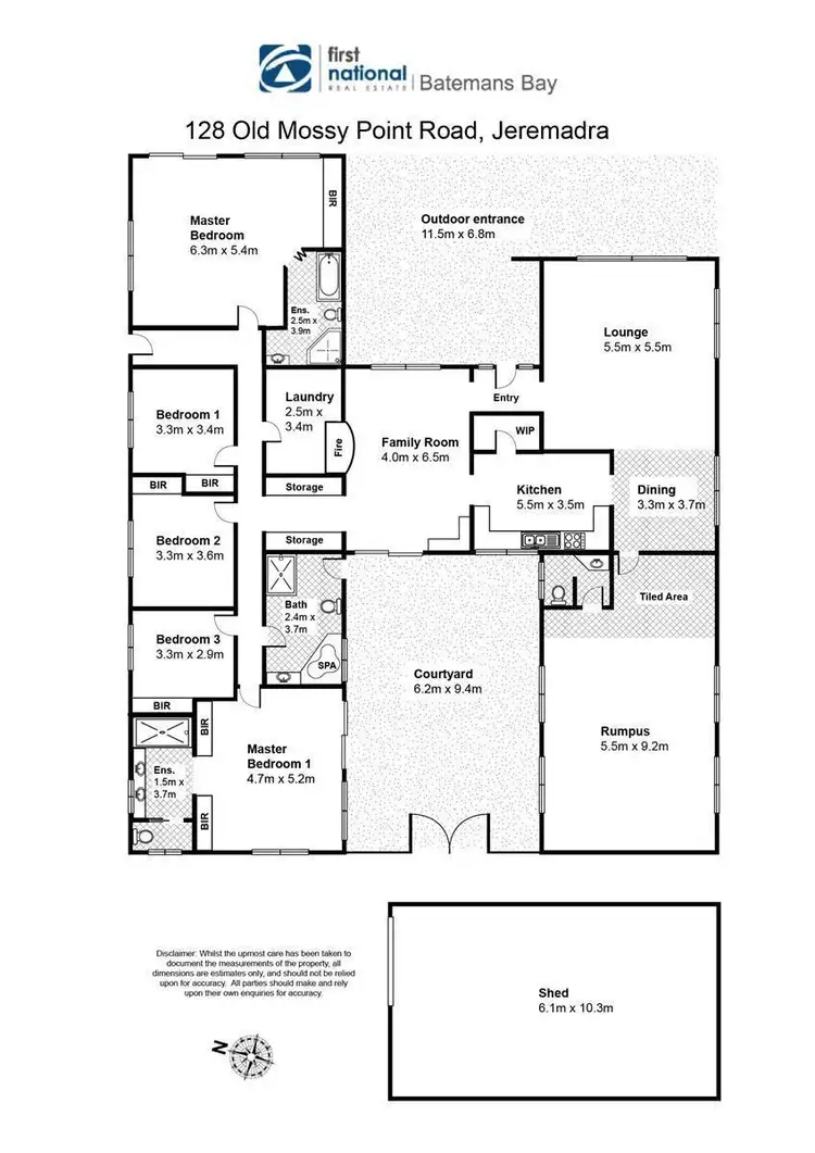 Floorplan of Homely rural property listing, 128 Old Mossy Point Road, Jeremadra NSW 2536