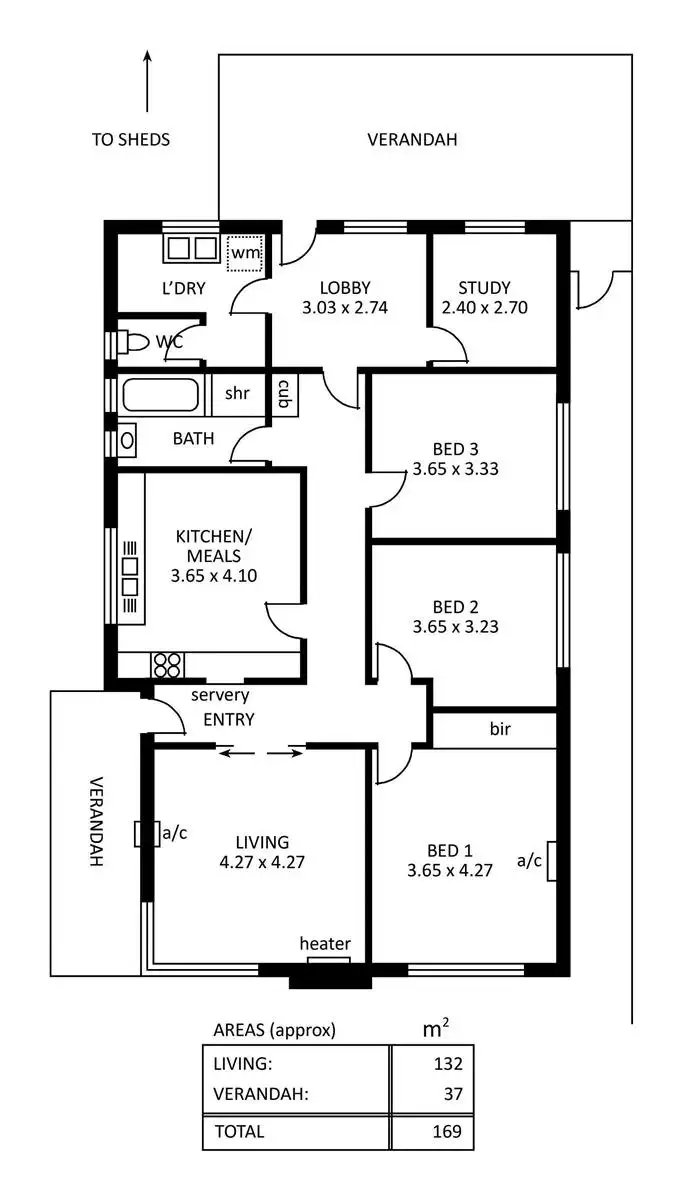 Floorplan of Homely house listing, 75 LeHunte Street, Kilburn SA 5084