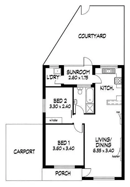 Floorplan of Homely unit listing, 4/507 Anzac Highway, Glenelg North SA 5045