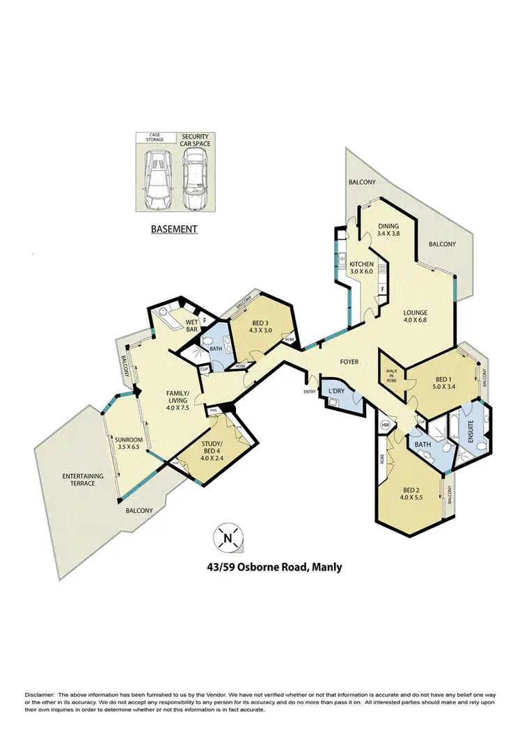Floorplan of Homely apartment listing, 43/53 Osborne Road, Manly NSW 2095