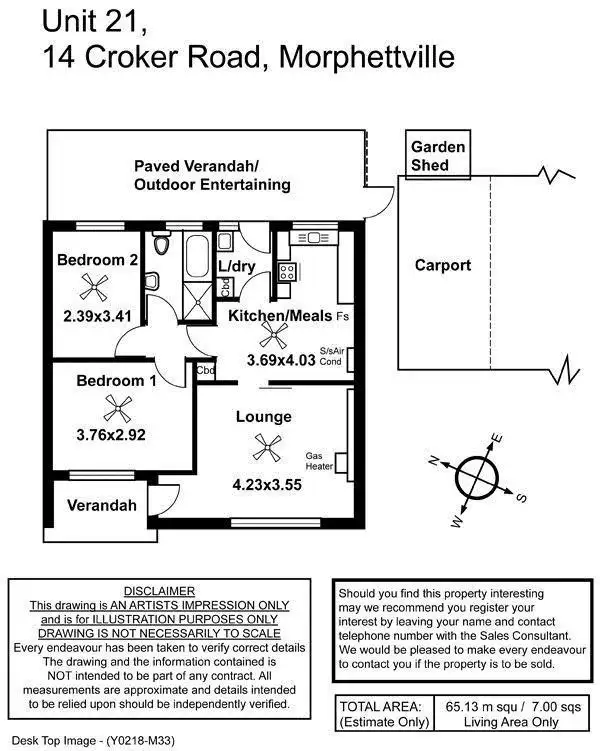 Floorplan of Homely unit listing, 21/14 Croker Road, Morphettville SA 5043