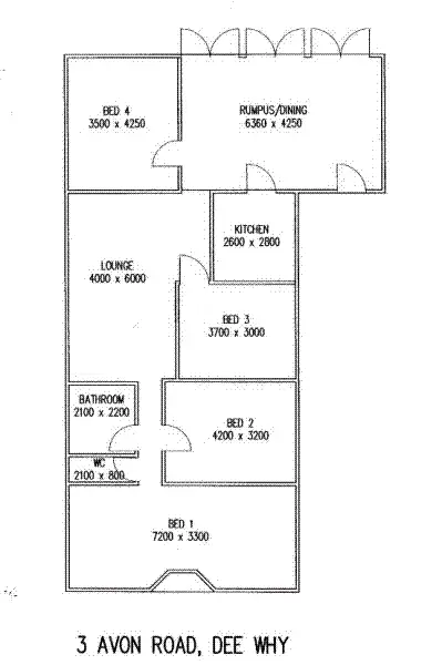 Floorplan of Homely house listing, 3 Avon Road, Dee Why NSW 2099