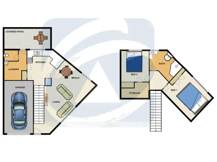 Floorplan of Homely townhouse listing, 52/95 Barbaralla Drive, Springwood QLD 4127