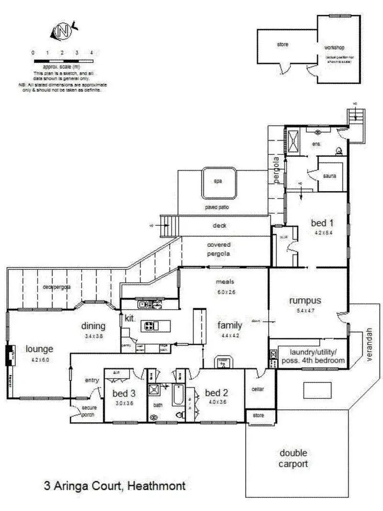 Floorplan of Homely house listing, 3 Aringa Court, Heathmont VIC 3135