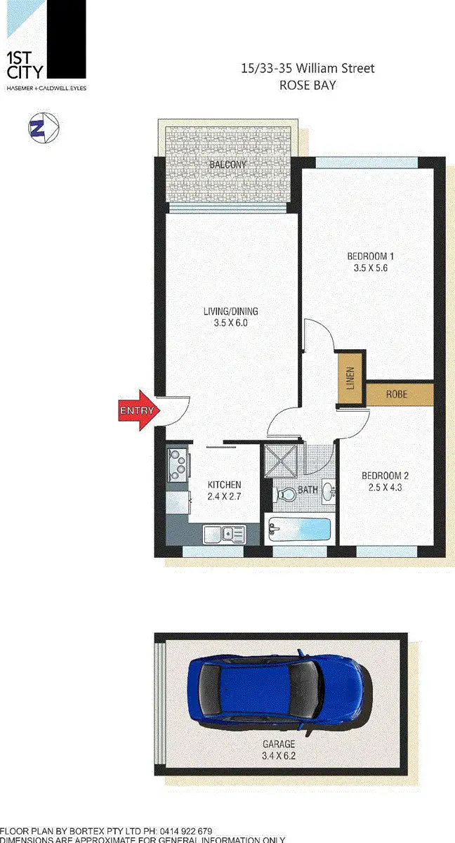 Floorplan of Homely apartment listing, 15/33-35 William Street, Rose Bay NSW 2029