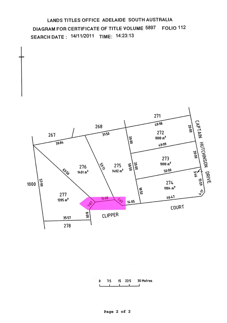 Floorplan of Homely land listing, 8 Clipper Court, Point Turton SA 5575