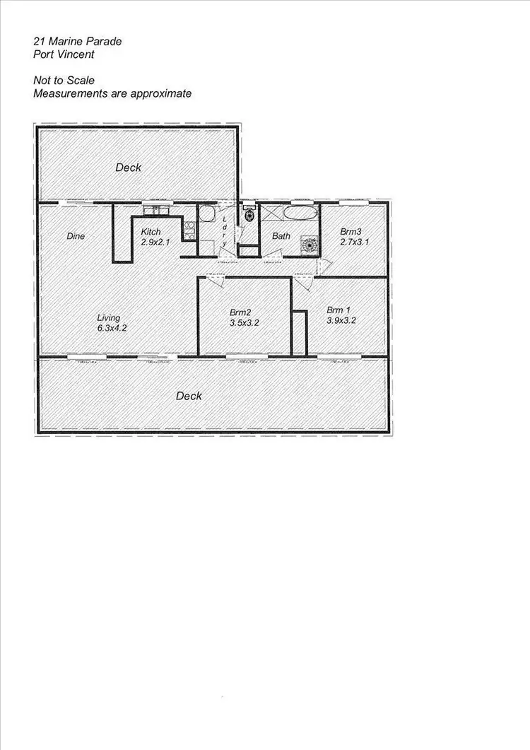 Floorplan of Homely house listing, 21 Marine Parade, Port Vincent SA 5581