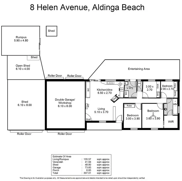 Floorplan of Homely house listing, 8 Helen Avenue, Aldinga Beach SA 5173