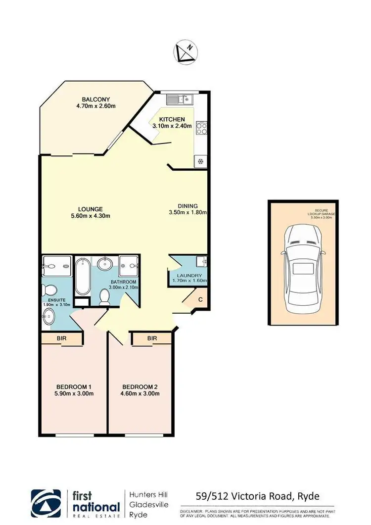 Floorplan of Homely apartment listing, 59/512 Victoria Road, Ryde NSW 2112