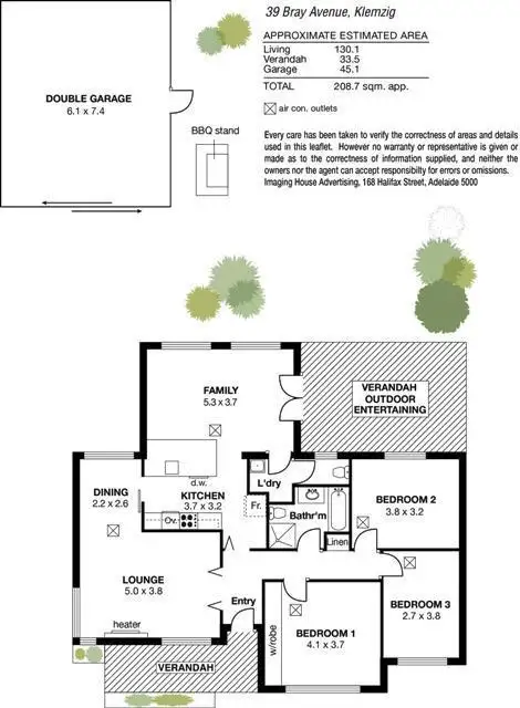 Floorplan of Homely house listing, 39 Bray Avenue, Klemzig SA 5087