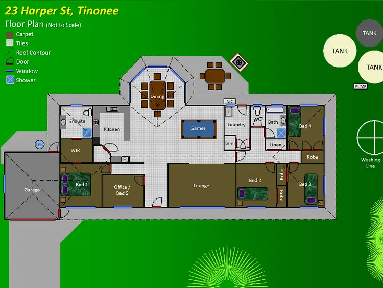 Floorplan of Homely rural property listing, 23 Harper Street, Tinonee NSW 2430