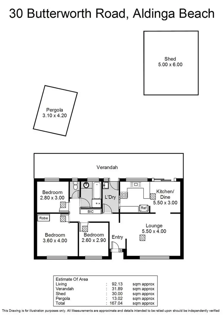Floorplan of Homely house listing, 30 Butterworth Road, Aldinga Beach SA 5173