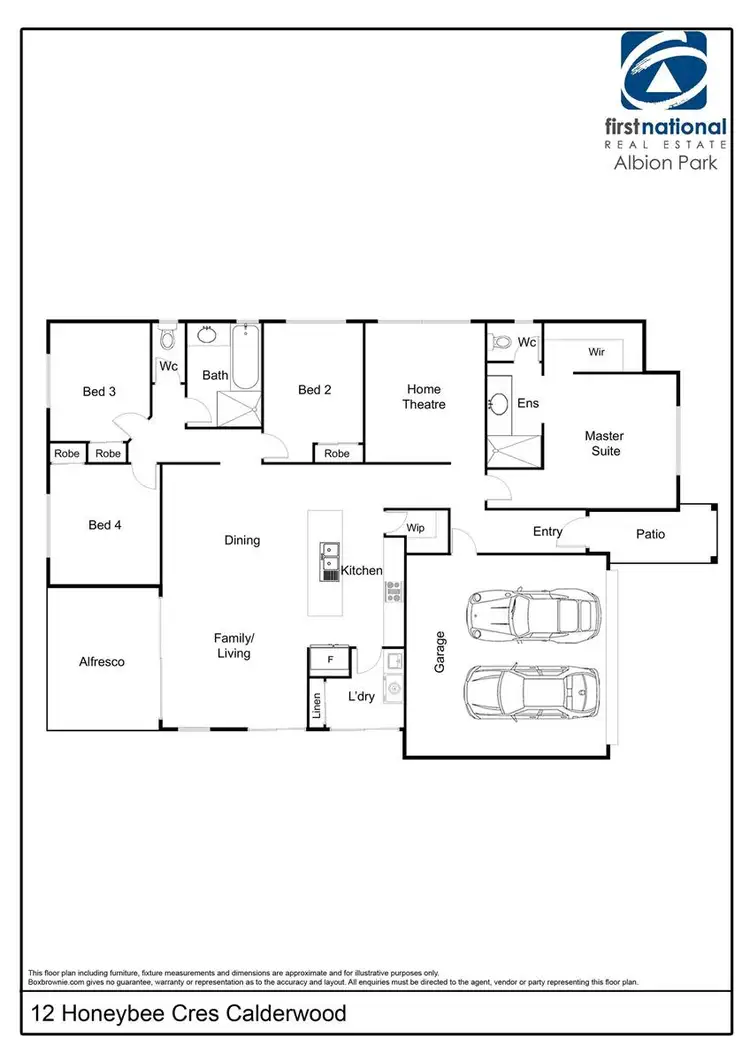 Floorplan of Homely house listing, 12 Honeybee Crescent, Calderwood NSW 2527
