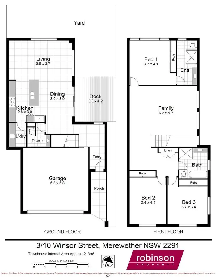 Floorplan of Homely townhouse listing, 3 & 4/10 Winsor Street, Merewether NSW 2291