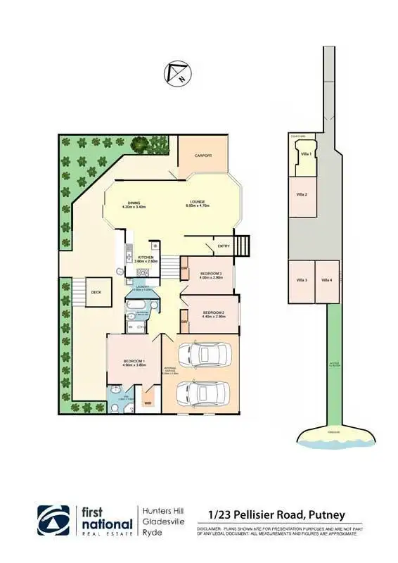 Floorplan of Homely villa listing, 1/23 Pellisier Road, Putney NSW 2112