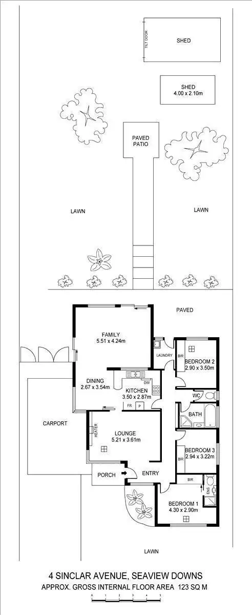 Floorplan of Homely house listing, 4 Sinclair Street, Seaview Downs SA 5049