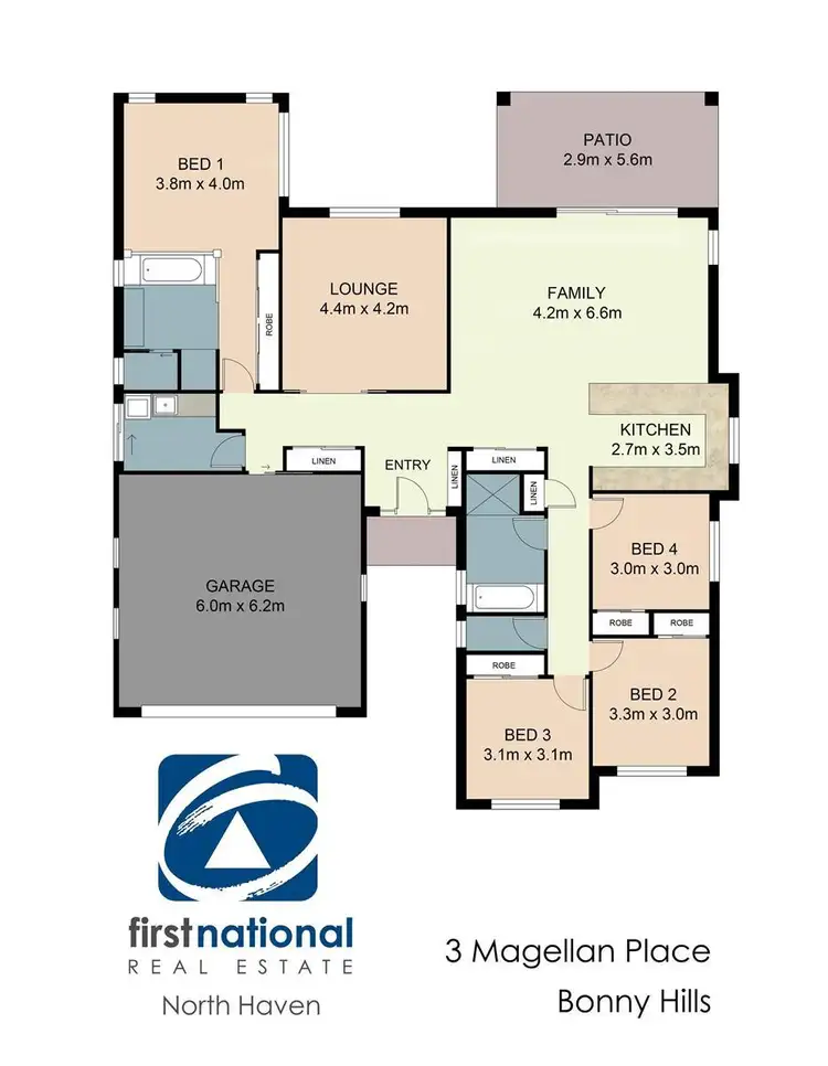 Floorplan of Homely house listing, 3 Magellan Place, Bonny Hills NSW 2445