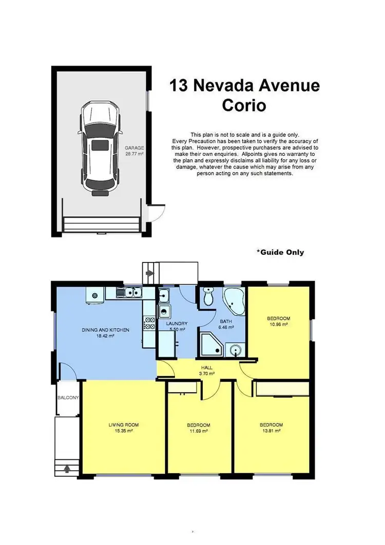 Floorplan of Homely house listing, 13 Nevada Avenue, Corio VIC 3214