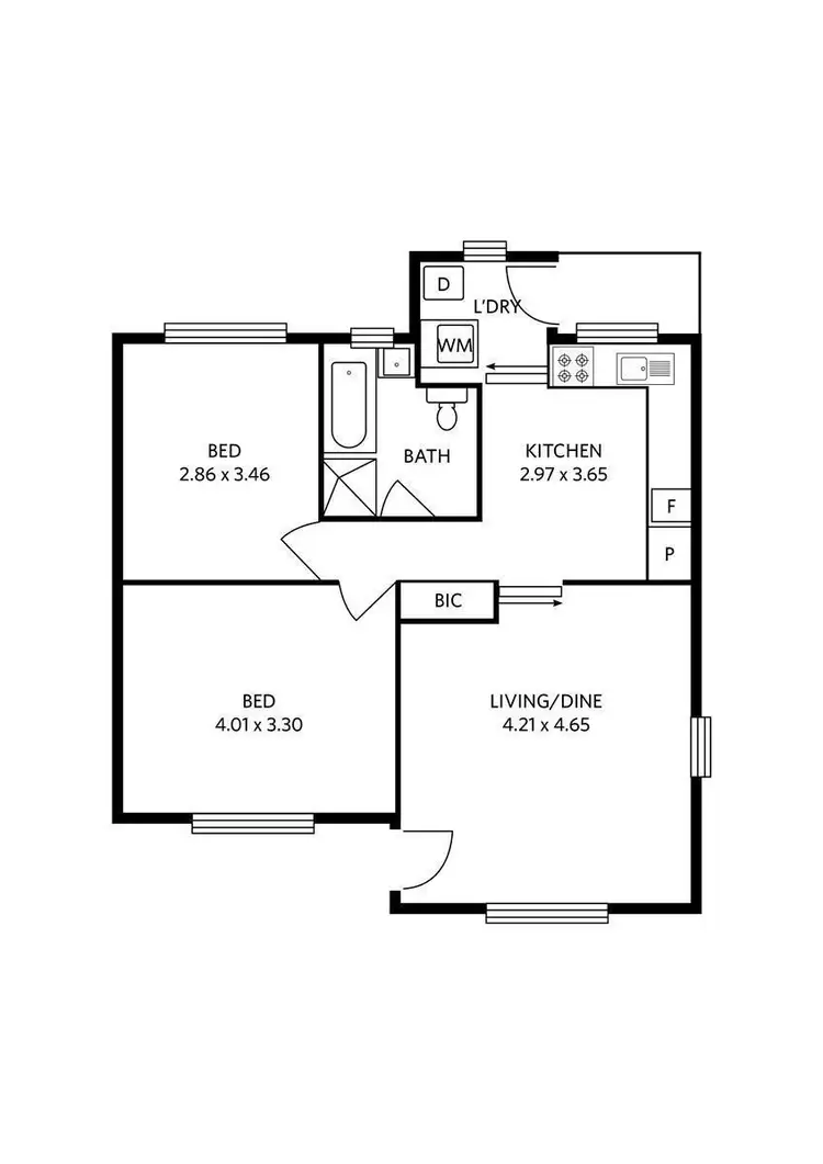 Floorplan of Homely townhouse listing, 5/46 Kent Street, Hawthorn SA 5062