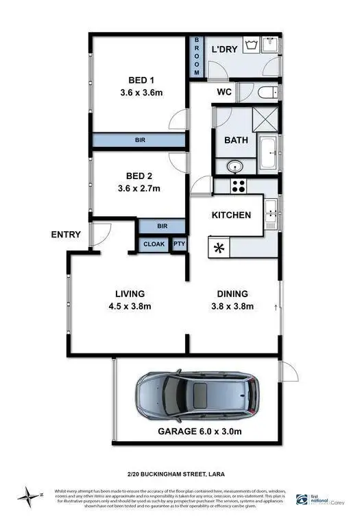 Floorplan of Homely house listing, 2/20 Buckingham Street, Lara VIC 3212