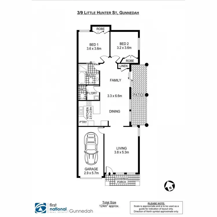 Floorplan of Homely unit listing, 3/9 Little Hunter Street, Gunnedah NSW 2380