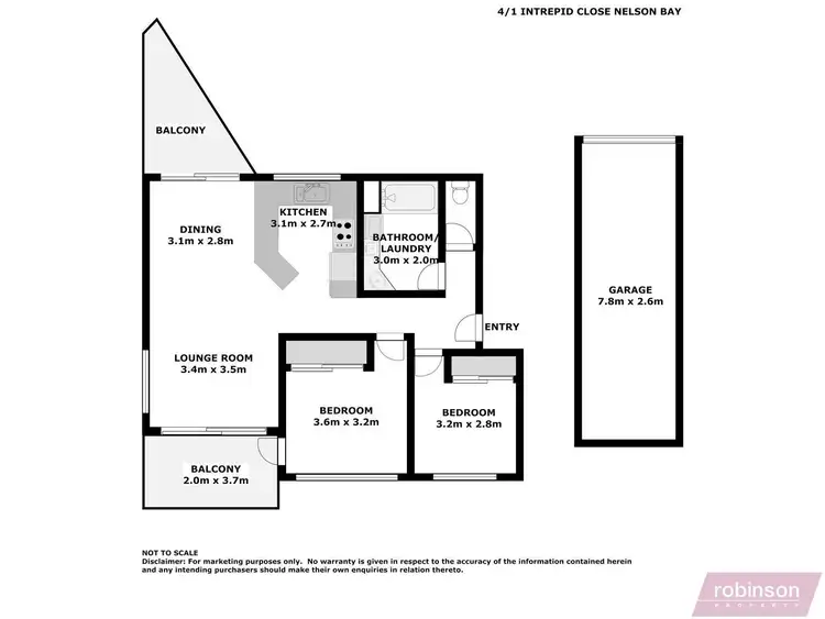Floorplan of Homely unit listing, 4/1 Intrepid Close, Nelson Bay NSW 2315
