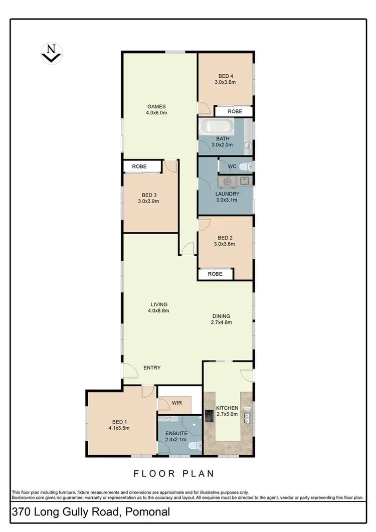 Floorplan of Homely rural property listing, 370 Long Gully Road, Pomonal VIC 3381