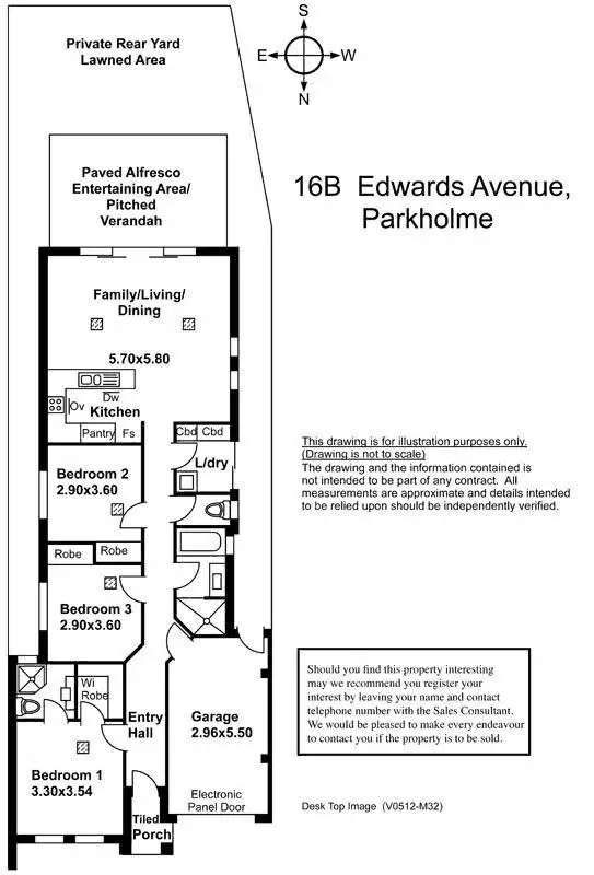 Floorplan of Homely house listing, 16B Edwards Avenue, Park Holme SA 5043