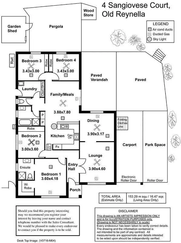 Floorplan of Homely house listing, 4 Sangiovese Court, Old Reynella SA 5161
