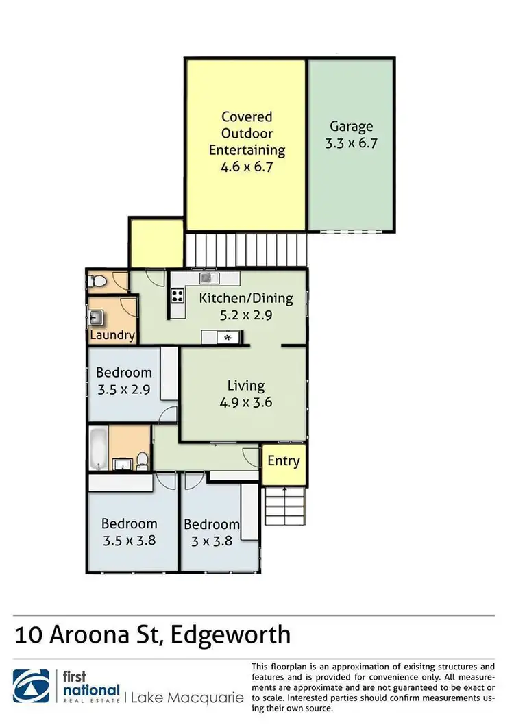 Floorplan of Homely house listing, 10 Aroona Street, Edgeworth NSW 2285