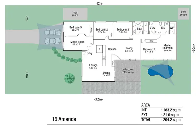 Floorplan of Homely house listing, 15 Amanda Avenue,, Rasmussen QLD 4815