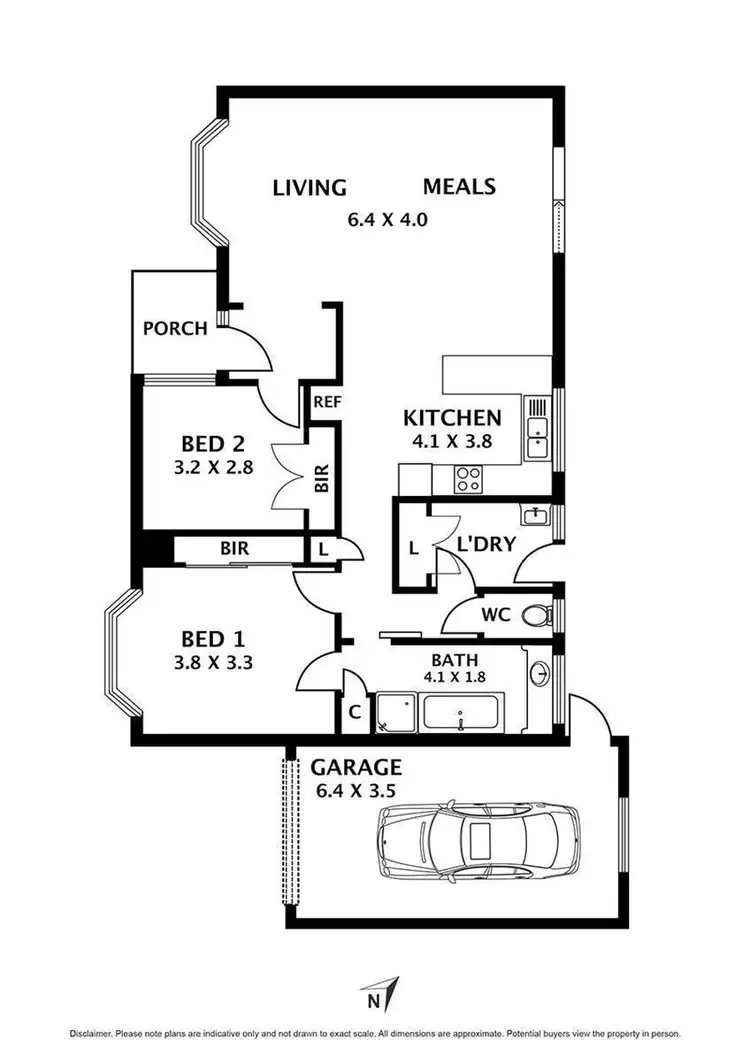 Floorplan of Homely unit listing, 2/33-35 Ligar Street, Sunbury VIC 3429